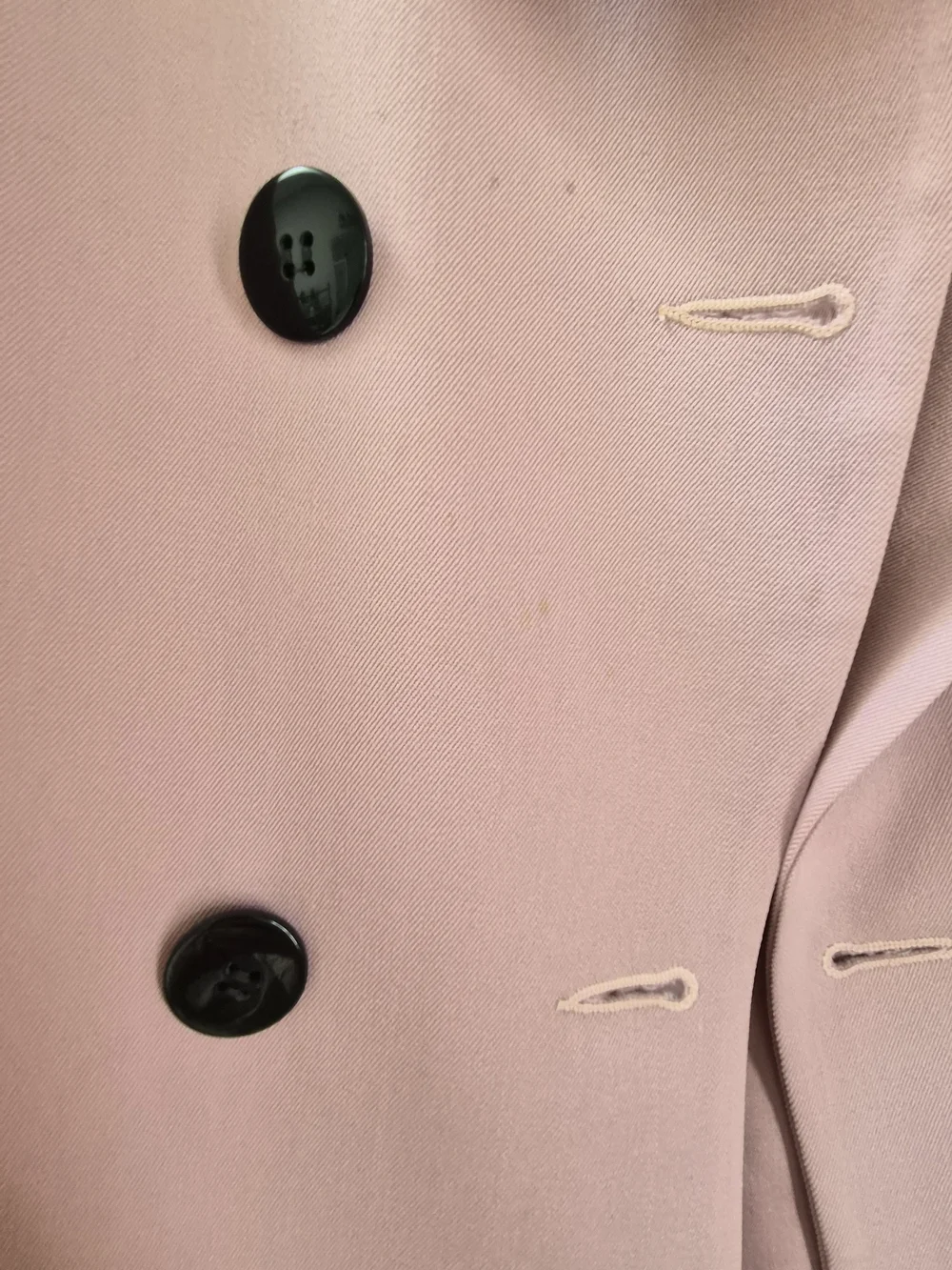 Christian Dior Mauve Double-Breasted Women's Blazer with Black Buttons